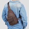 Crazy Horse Leather Men's Chest Bag Large Capacity Genuine Leather Chest Bag Head Layer Cowhide Vintage Crossbody Bag