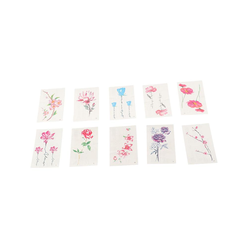 Waterproof Men Tatouage Temporaire Black Rose Body Art Stickers Women Tattoo Decals Flowers Temporary Tattoo Fake Tattoo