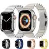 Роскошный ремешок для часов из нержавеющей стали для Apple Watch 8, 45 мм, 38, 40, 41, 42, 44 мм, металлический бамбуковый ремешок для IWatch Series Ultra 9, 7, 6, 5, 4, 3