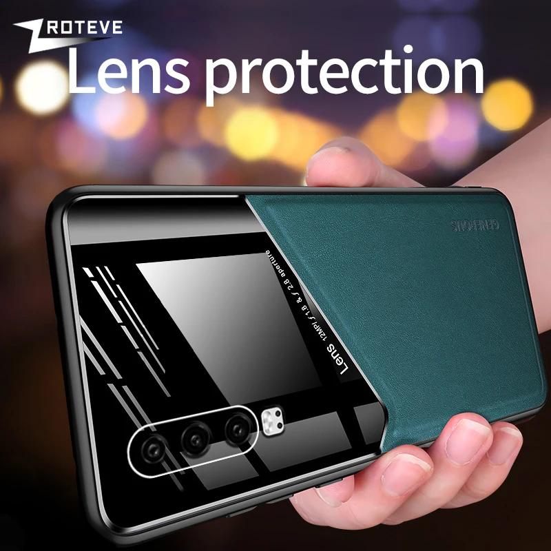 Чехол для P30 Zroteve из искусственной кожи, автомобильный магнитный жесткий чехол для ПК для Huawei P30 Lite P40 Pro Plus + P30Pro P30Lite P40Lite P40Pro Чехлы