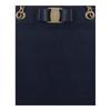 Salvatore Ferragamo Vara Bow Smooth Leather Shoulder Bag Navy