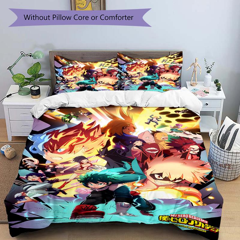 3Pcs Anime Adventure Bedding Set Soft Fabric Duvet Cover Pillowcases Christmas Xmas Halloween Gift 1 Duvet Cover 2 Pillowcase L1513
