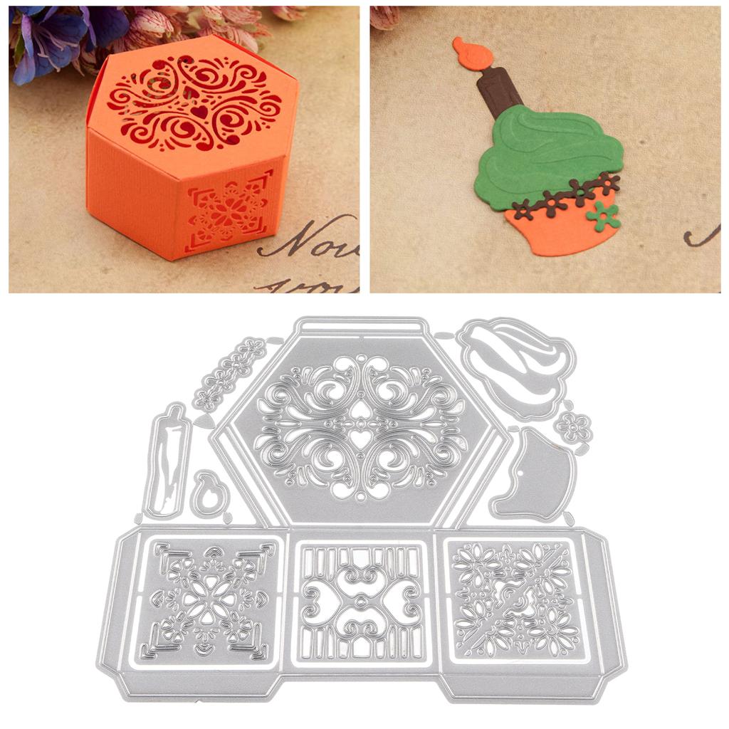 Вырубной штамп металлический шестигранный ящик углеродистая сталь тиснение режущие пластины для бумаги ручной работы чехол Carvin