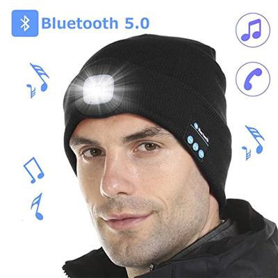 Зимняя шапка, беспроводные Bluetooth-наушники, уличная велосипедная шапка, светодиодная музыкальная теплая вязаная шапка