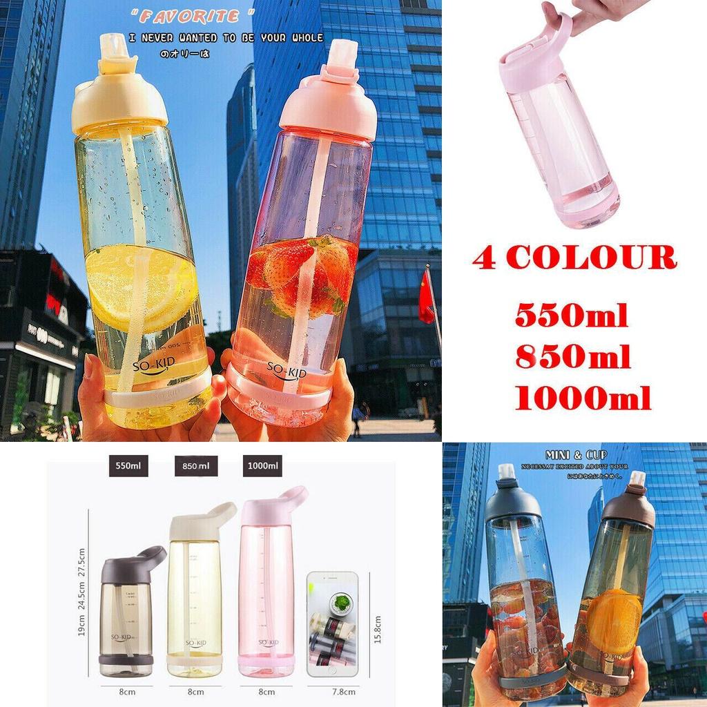 Convenient Leakproof Bpa Free Water Bottle With Straw For On-the-go Use