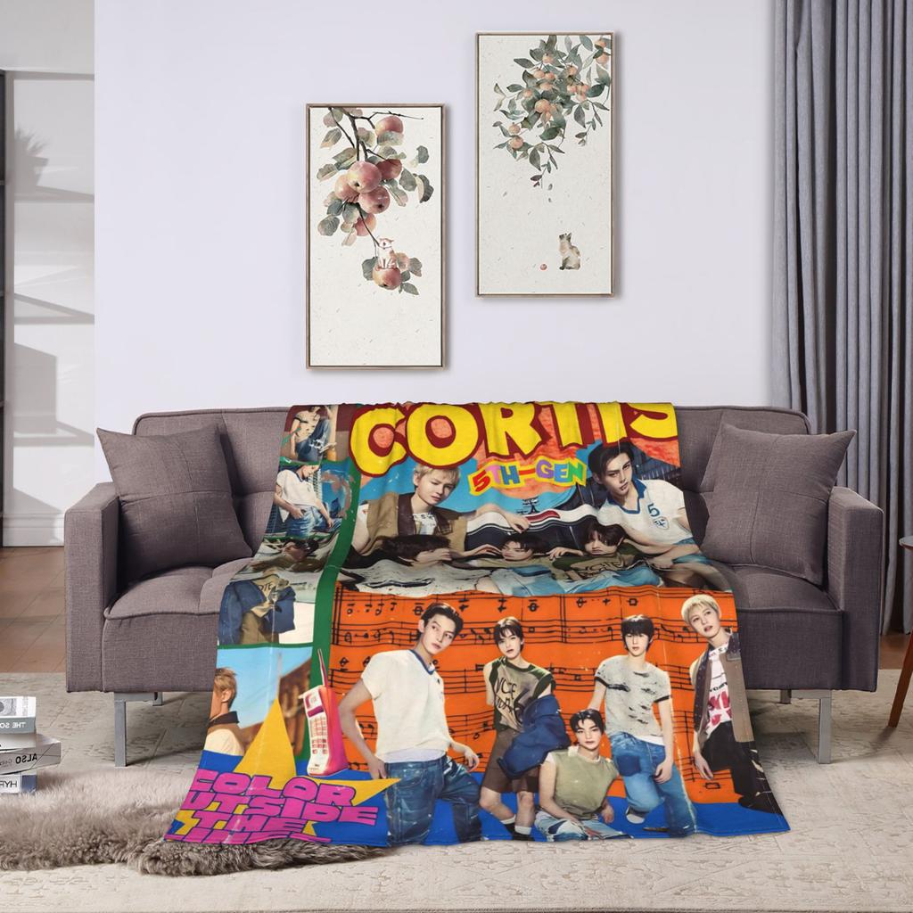 CORTIS Kpop Мягкое одеяло Плед для пикника Плюшевый плед Графический плед для дивана Кровати Фланелевое покрывало Чехол для дивана-кровати