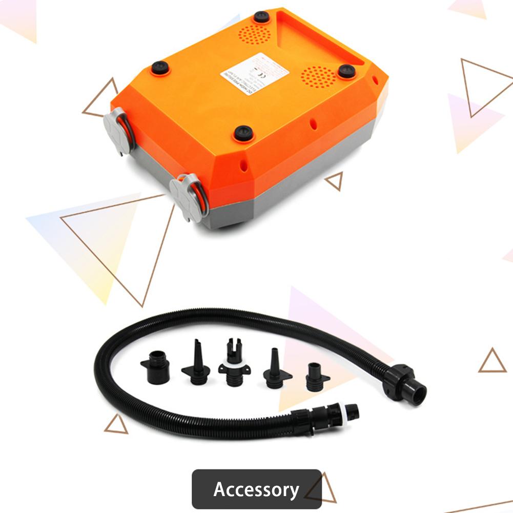 Электрический воздушный насос 20psi, воздушный компрессор высокого давления с 6 насадками для каяка, лодки, бассейна, воздушные подушки