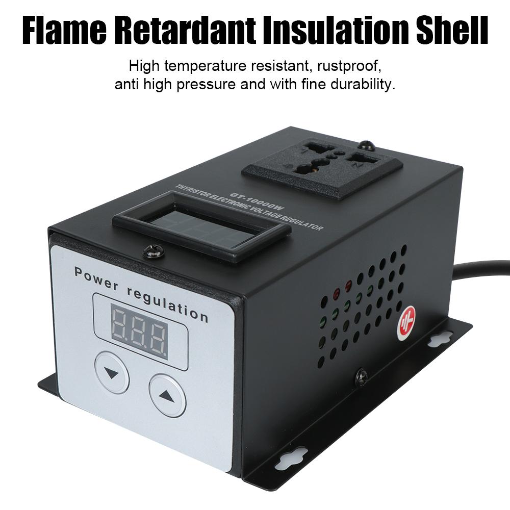 Регулировка скорости температуры ЕС вилка диммер термостат SCR AC 220V 10000W электронный регулятор напряжения тиристорный контроллер высокой мощности затемнение