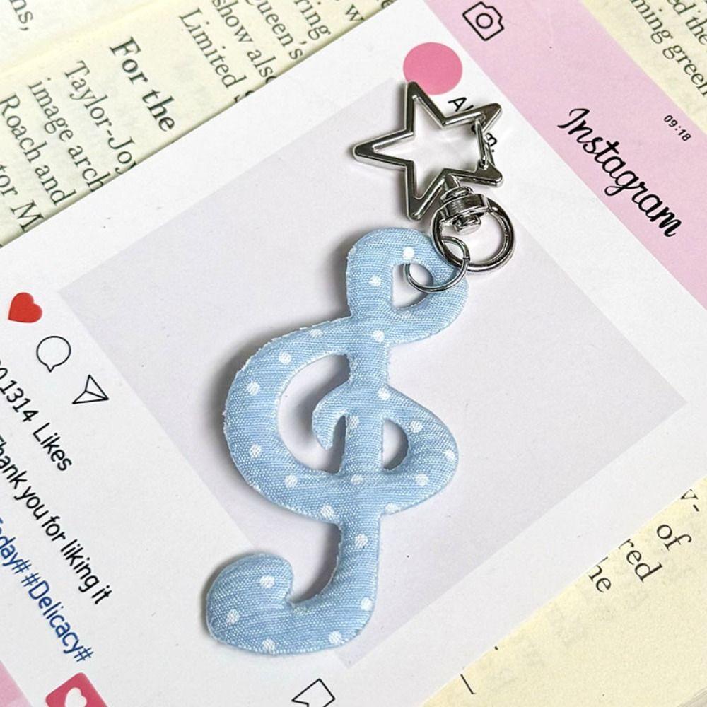 Cartoon Shape Fabric Pendant Portable Mobile Phone Pendants Cute Cartoon Musical Charm Key Ring