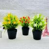 Small Orchid Plant Faux Greenery Plastic Potting Decor For Home And Office Use