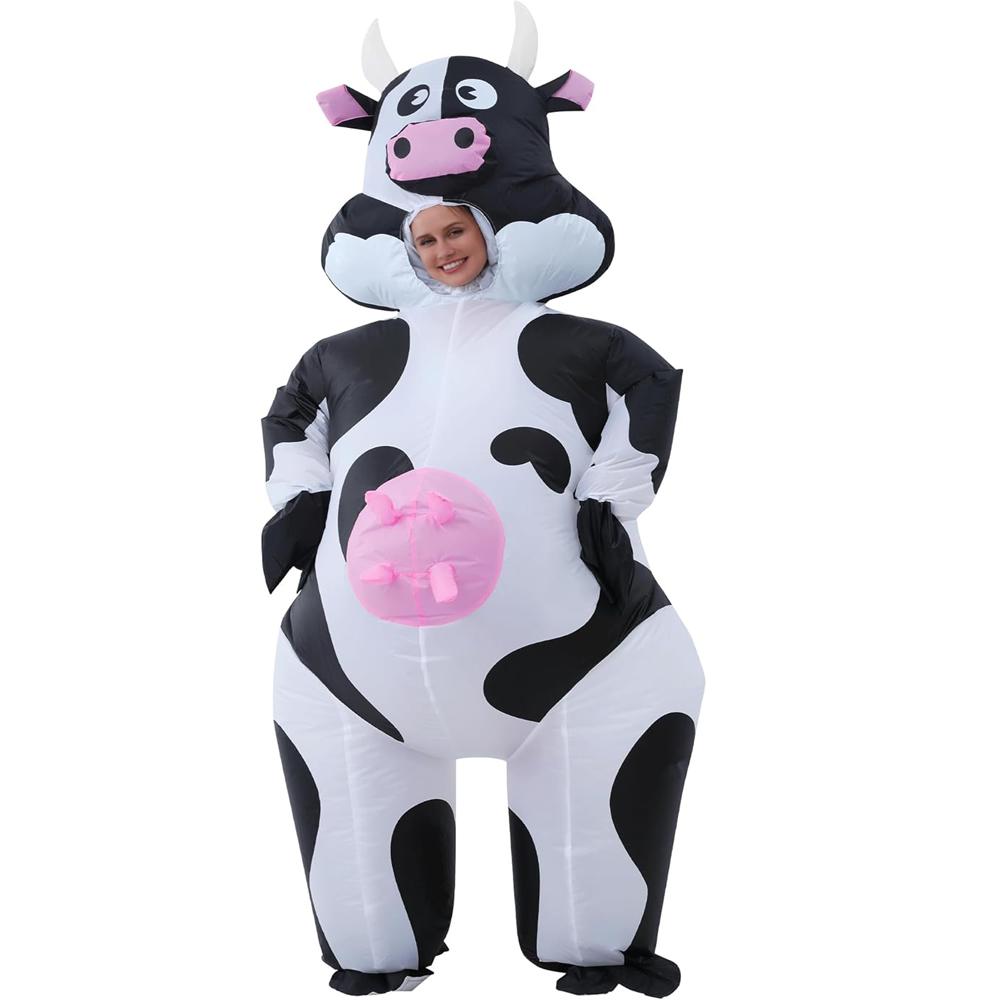 Cosplay Cow Costume, Party Funny Bobo Cow Inflatable Costume