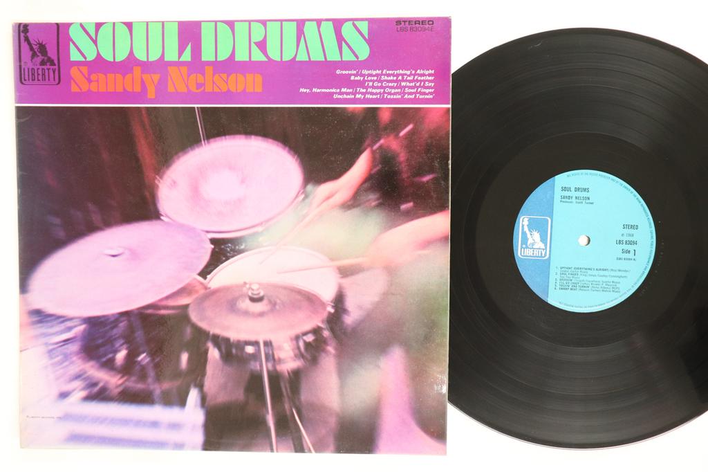 Виниловая пластинка SANDY NELSON Soul Drums LBS83094 LIBERTY 1968 UK Рок Б/у