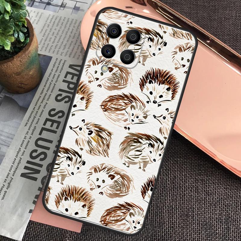 Hedgehog and Balloon For Samsung Galaxy M55 M15 M13 M23 M33 M53 M30s M31s M12 M32 M52 M20 M21 M51 M34 M54 Case