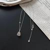Серебряный кулон-тыква S925 для женщин - Модный китайский стиль, Классический дизайн, Популярен на Xiaohongshu, Универсальная цепочка на ключицу