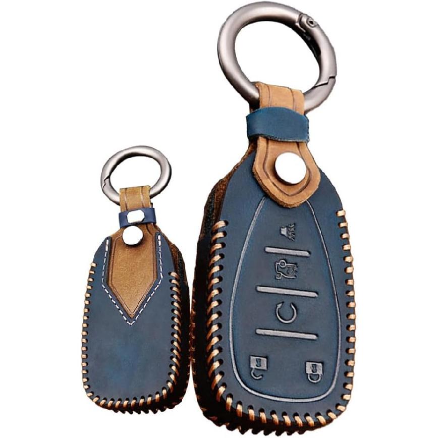 Smart Remote Key Fob Holder Fit for Chevrolet Chevy Equinox Camaro Genuine Leather Car Keycover 2/3/4/5 Buttons