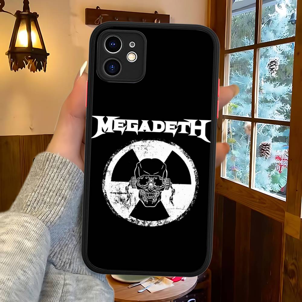 M-Megadeth Logo For IPhone 11 12 13 14 15 16 Pro Max Plus Matte Translucent Phone Cover