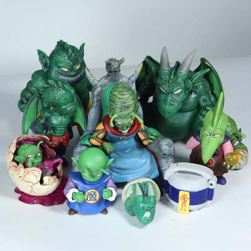 10Pcs Anime Dragon Ball Z Piccolo Family Figure PVC Action Figures Budokai Goku Duel Collection Model Doll Toys For Children