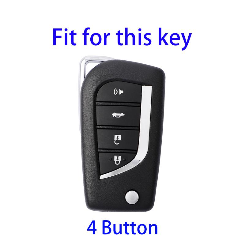 Чехол для ключей из ТПУ с 4 кнопками для Toyota Auris Corolla Avensis Verso Yaris Aygo Scion TC IM, чехол для ключей, автомобильные аксессуары, держатель