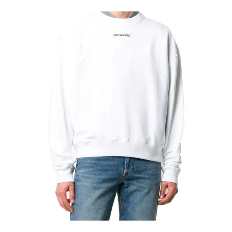 OFF WHITE Свободный крой Стрелки-маркеры Свитшот с круглым вырезом OMBA035E20FLE0020145
