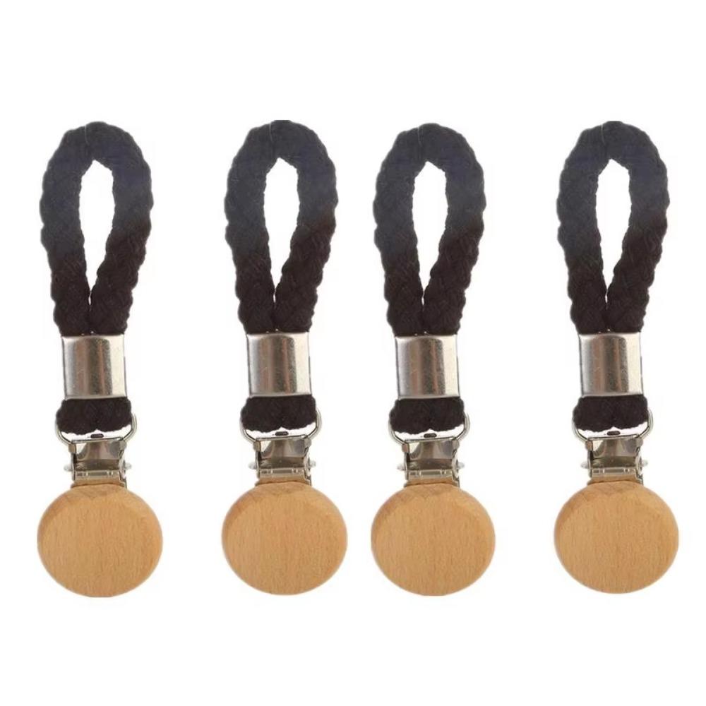 4Pcs Braided Small Woven Rope Clamps Wear-resistant Hand Towel Hanger Towel Hanging Clips  Laundry