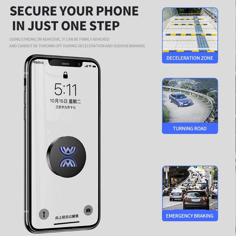 Круглый Магнитный Держатель для Телефона в Автомобиль VW GTI GOLF Для Volkswagen VW Jetta Polo T4 T5 T6 Sharan Touareg Gol T-Cross Touran Acces