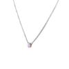 Les Trésors De Lily [P0645] - Opalescent Pink 'Princess Opal' Silver Necklace (rhodium-plated)