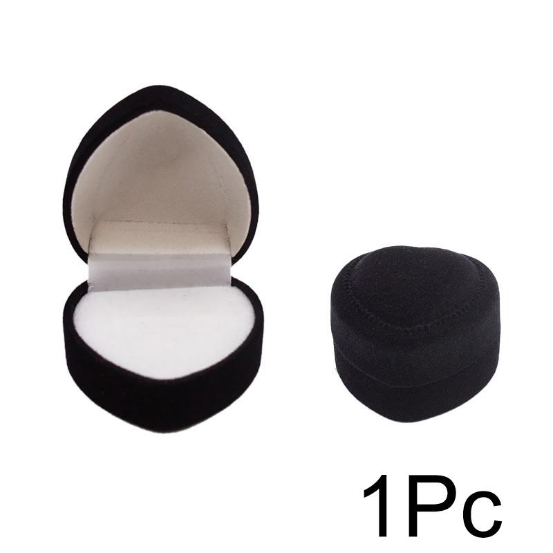 1 шт. Свадебный дисплей, элегантный органайзер для колец в форме сердца, удобная упаковка для ювелирных изделий, бархатный держатель для сережек