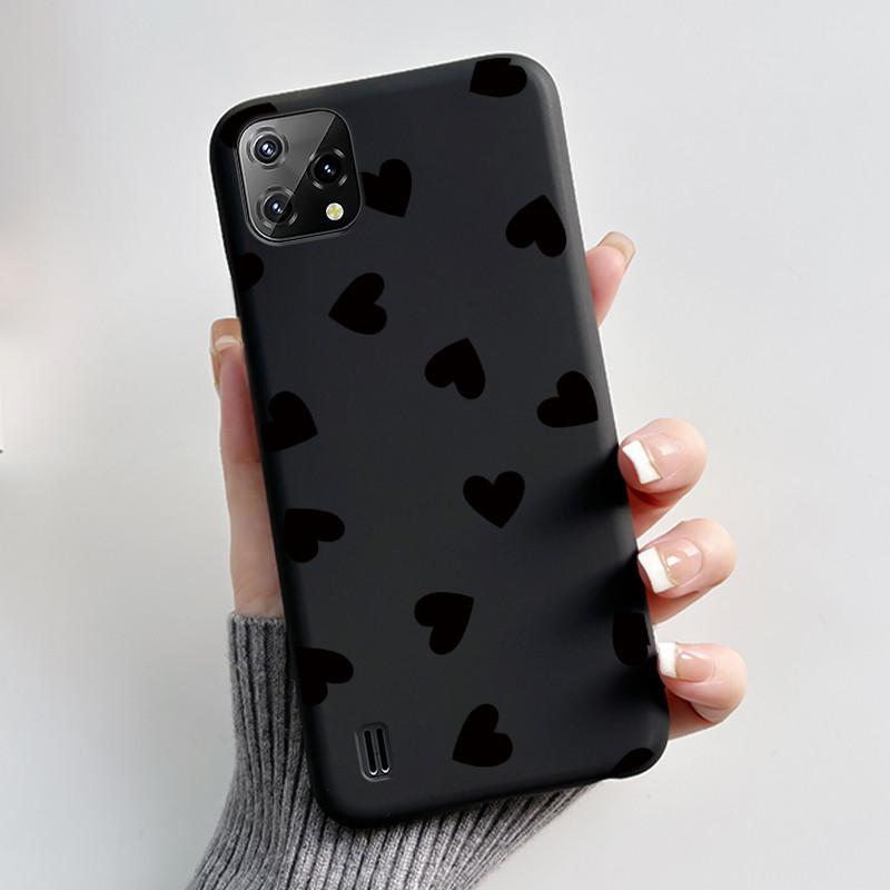 Чехол для Blackview A55 Oscal C60 Задняя крышка Роскошный Милый Любовь Кролик Смешной Узор Черный ТПУ Мягкий Силикон Защитный Чехол для Телефона