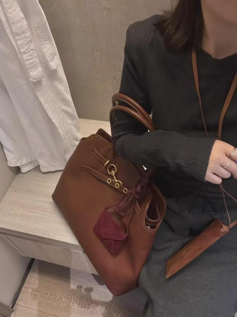 Винтажная сумка-тоут Bowling из воловьей кожи - сумка на плечо и подмышку