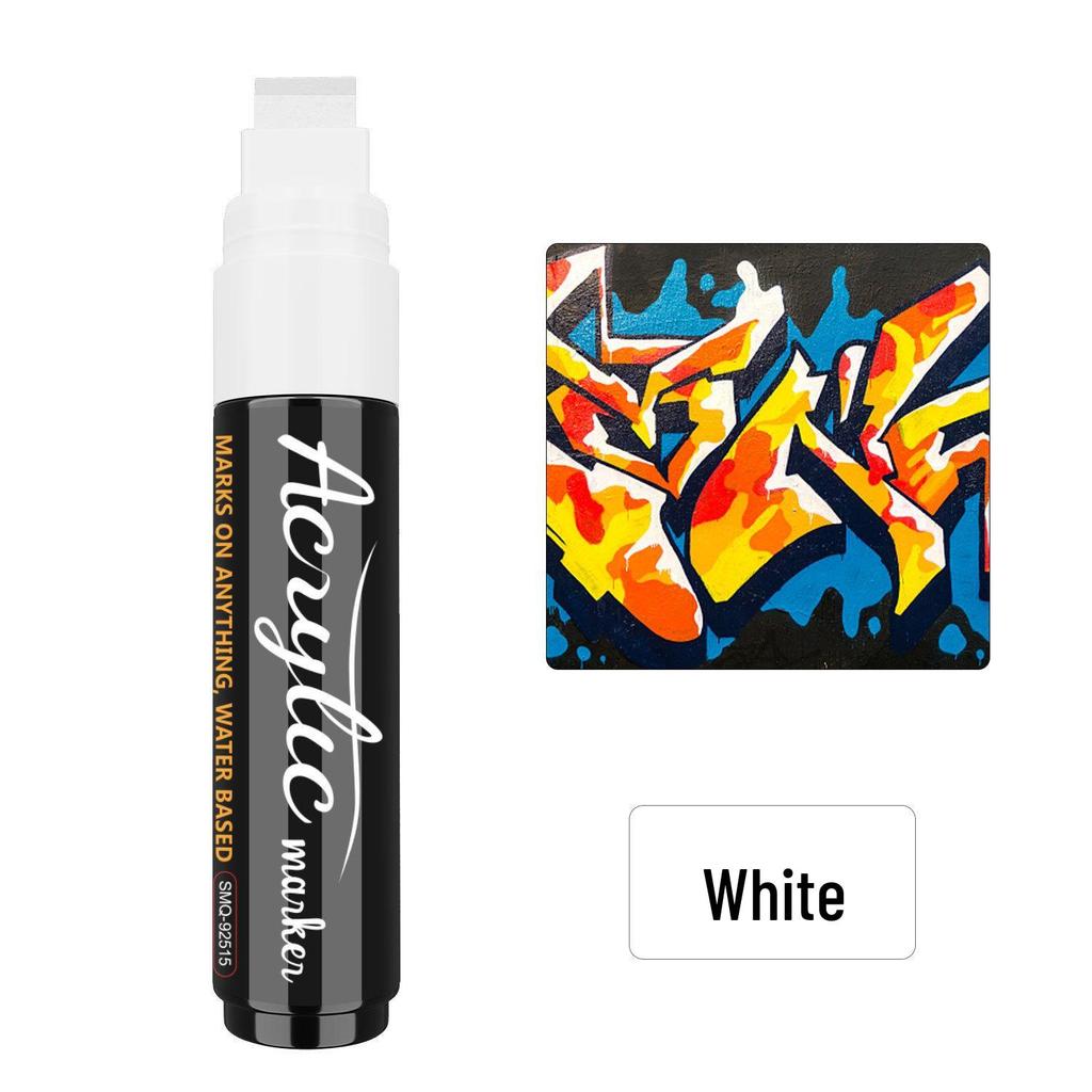 15mm Thick Acrylic Marker Pen for Anime Graffiti, Stackable Colors, Waterproof, Quick-Drying, Fade-Resistant