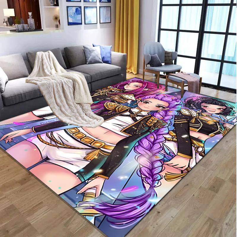 Girl group Pattern Rug, Indoor/Outdoor Mat, for Picnic, Gameroom, Bedroom, Office, Living Room, Home Decor Carpet, Birthday Gift