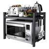 Adjustable Aluminum Kitchen Storage Rack for Condiments, Knives, and Microwave Oven