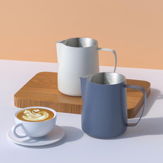Питчер для вспенивания молока 450 мл, пищевой, эргономичная ручка, питчер для вспенивания молока, нержавеющая сталь, V-образный носик, молочник