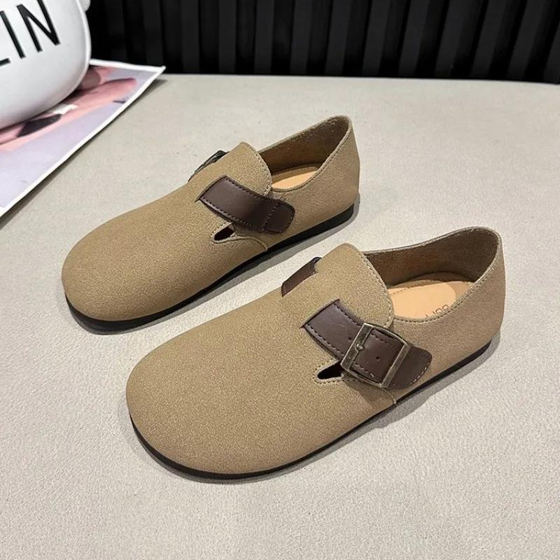 Новые ретро туфли женские туфли на плоской подошве мягкие повседневные женские кроссовки мокасины с мехом с круглым носком сабо на платформе платье удобные слипоны