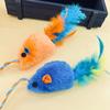 Интерактивная игрушка-мышка для кошек с колокольчиками, имитация плюшевой мыши, жевательная игрушка для кошек, пушистая игрушка-колокольчик для кошек, живущих в помещении