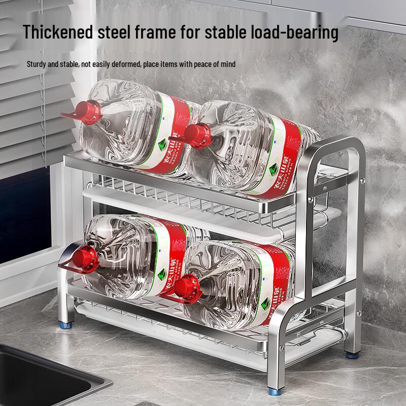 Countertop 304 Stainless Steel Double-Layer Dish Drying Rack