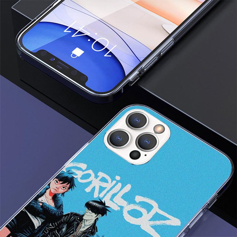 Чехол для телефона Gorillaz Anime для iPhone 17 Air 16 Pro Max 16E 15 + 14 Plus 11 12 13 Mini 7 8 SE Подарок Печать Чехол Fundas 17 Air 16 P