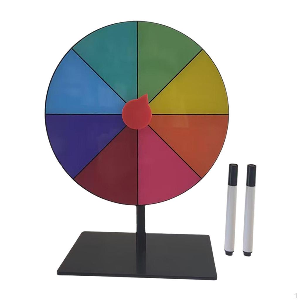 20cm Dry Erase Rotating Prize Wheel Portable Multipurpose with Stand for Trade Show