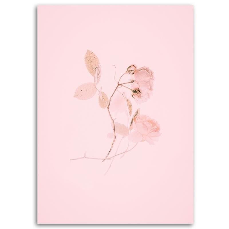 Canvas print, Minimalist pink flower