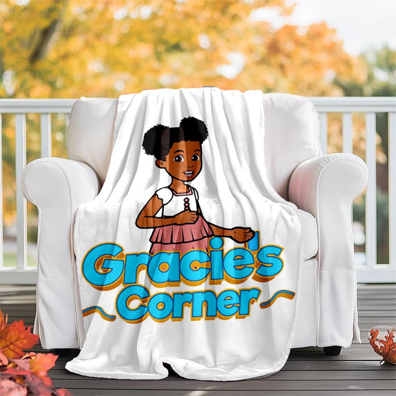 Gracie's Corner Theme Printed Blanket - Perfect for Couch, Bed, Travel & Outdoor Use | Machine Washable, Cozy & Durable.