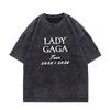 Lady Gaga MAYHEM Рваная футболка с вырезами Винтажная стирка Мужская Женская Хип-хоп уличная одежда короткий рукав Хлопковые футболки большие размеры топы