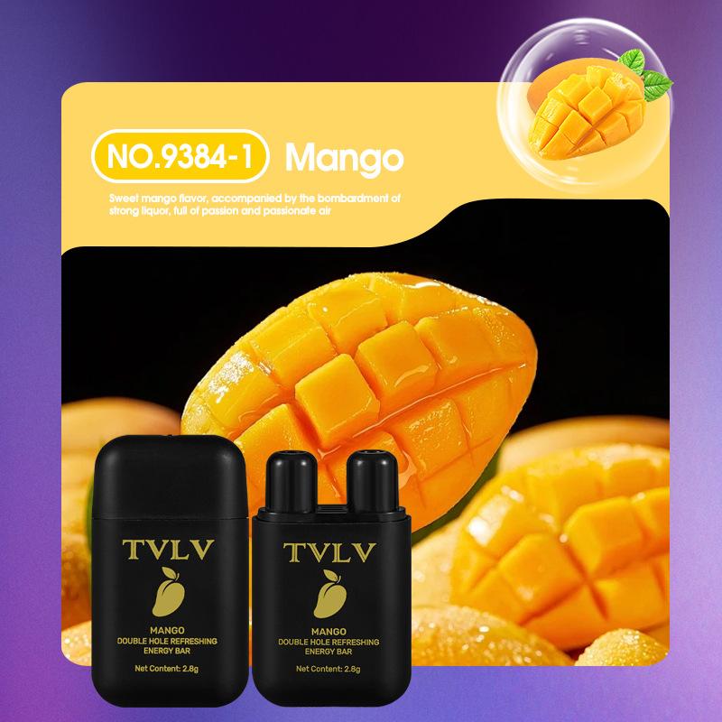 Мята/Лимон/Манго/Арбуз Энергетический стик Двойное отверстие Бодрящий энергетический батончик Ароматерапевтический назальный ингалятор Энергетический стик для ингаляций