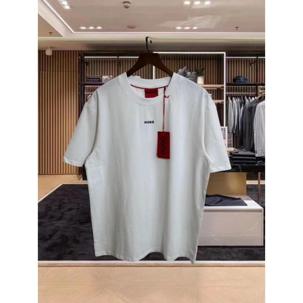 Горячая Распродажа Мужская Женская Футболка Дизайнерские Футболки Принт Hugo Короткий Рукав Роскошный Бренд Оверсайз Топ Круглый Вырез Хлопковые Футболки Одежда