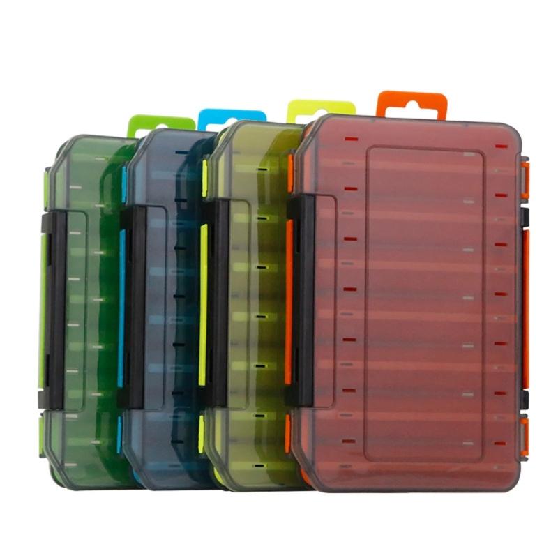 Clear Double Sided Tackle Storage Box With Secure Lock Lightweight Waterproof Design For Fishing Tools And Small Parts