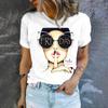Женская футболка с коротким рукавом для отдыха, женская футболка, модная футболка с принтом для сексуальных девушек, летняя популярная футболка 2024 года