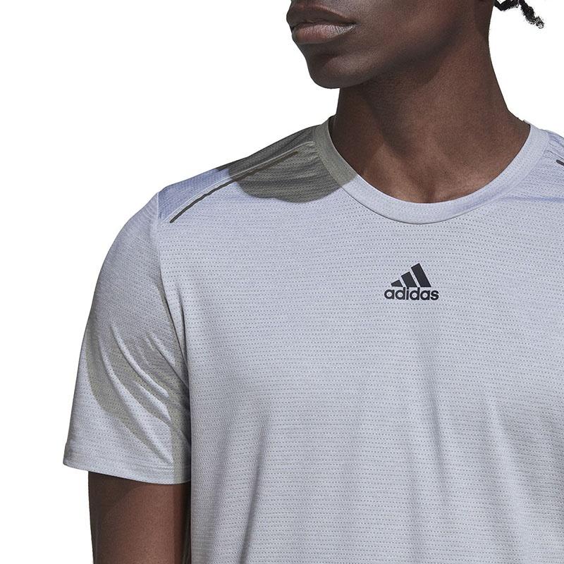 Men's adidas Hiit Cool Tee Athleisure Casual Sports Logo Round Neck Short Sleeve Gray T-Shirt HL8791