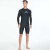 Sharbat One-piece Swimsuit Men's Long-sleeved Sunscreen Quick-drying Breathable Front Zipper Water Sports Nylon