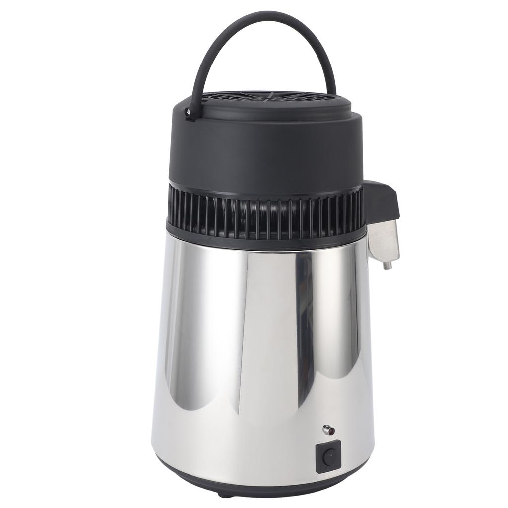 4L Distilled Water Maker Silver 750W Stainless Steel Automatic Countertop Water Distiller with