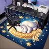 1PC Custom Name Moonlit Dreams Bunny Theme Floor Mat Ideal for Living Room, Game Rooms, Office, Bedroom, Floor Mat Playful Design