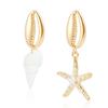 Beach Wind Simple Creative Starfish Conch Earrings Ocean Series Highlight Pearl Earrings